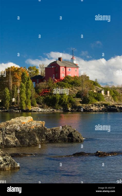 Marquette Harbor Lighthouse on Lake Superior Marquette Michigan Stock Photo - Alamy