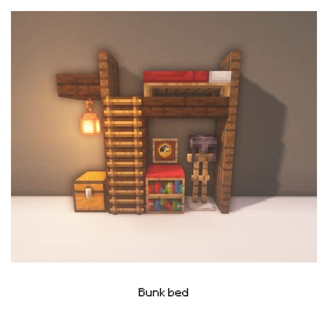 Bunk bed - Minecraft ideas | Minecraft bedding, Minecraft designs ...