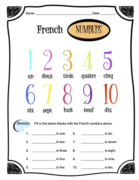 French Numbers Worksheet Packet | Made By Teachers