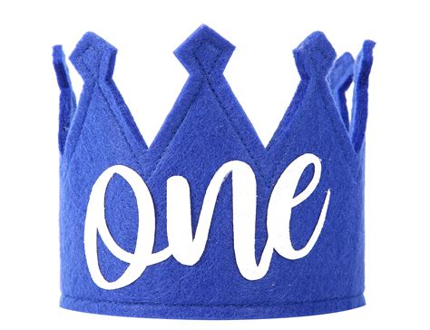 Buy WAWUO Royal Blue Birthday Crown For Baby - 1st Birthday Crown,1st Birthday Party Supplies ...