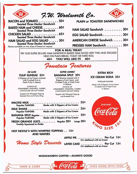 Nifty 50s Shop | 1950's Style Diner Menu | Diner menu, Vintage menu, Menu restaurant