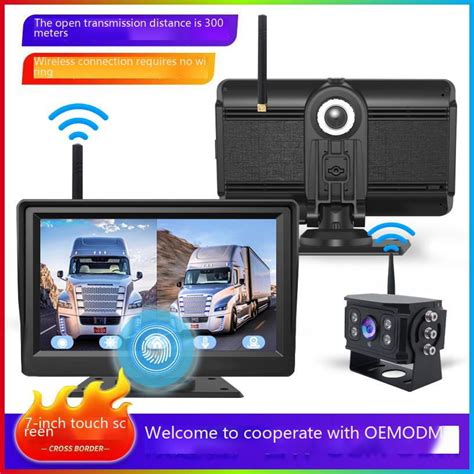 2CH Split Wireless Car Backup Touch Screen Monitor Camera Kit Parking ...