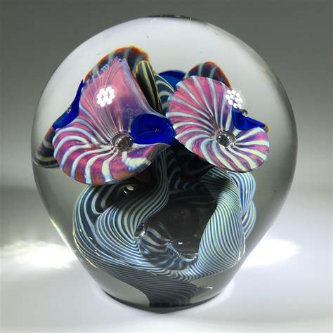 Signed Henry Summa Art Glass Paperweight Complex Modern Design - The Paperweight Collection