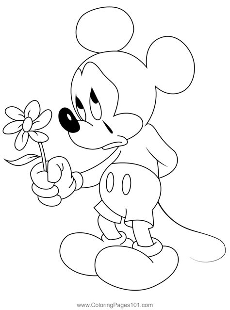 Cry Mickey Mouse Coloring Page for Kids - Free Mickey Mouse Printable ...