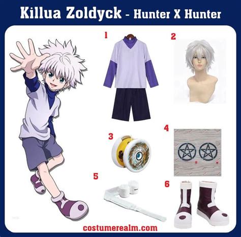 Japan Anime HUNTER×HUNTER Killua Zoldyck Cosplay Costume Uniform Suit ...