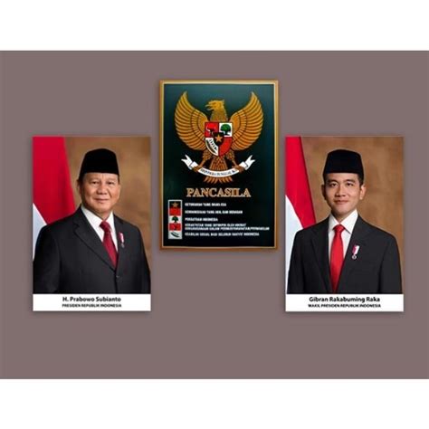 Jual foto presiden dan wakil presiden prabowo dan gibran ukuran A4 | Shopee Indonesia