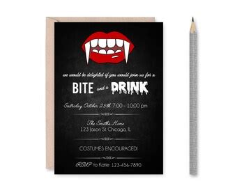 Vampire invitation | Etsy