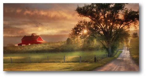 Courtside Market Country Farm Sunset On Canvas Print & Reviews | Wayfair