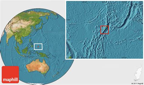 Satellite Location Map of Peleliu