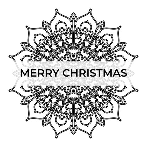 Merry Christmas with mandala 3550967 Vector Art at Vecteezy