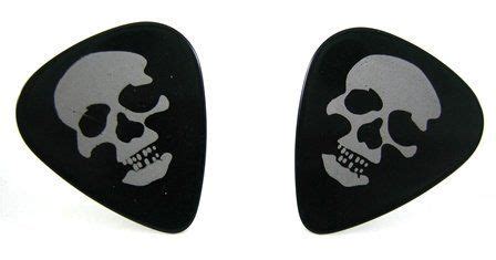 Skull Guitar Pick Cufflinks CuffCrazy. $29.99. Free Black Gift Box. Hand Made in the USA: Skull ...