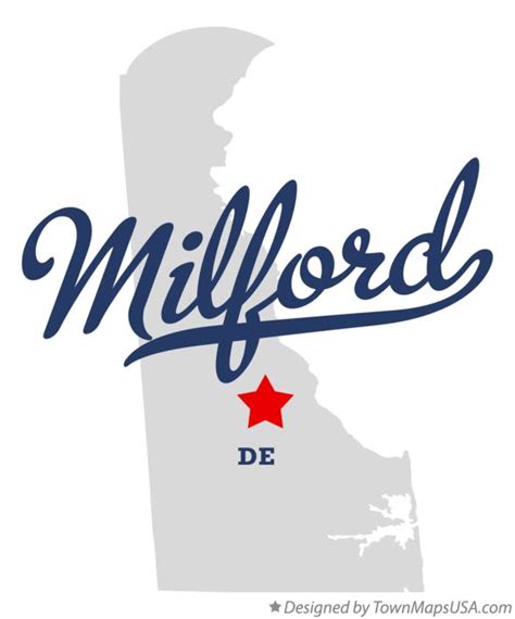 Map of Milford, DE, Delaware