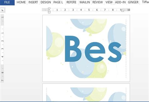 How To Create Best Wishes Banner Using Ms Word pertaining to Microsoft Word Banner Template