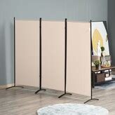HOMCOM 3-Panel Folding Screen Room Divider Privacy Separator Partition for Indoor Bedroom Office ...