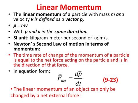 Linear Momentum