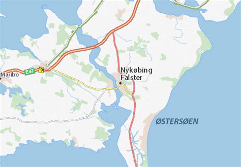 Nykøbing Falster Map: Detailed maps for the city of Nykøbing Falster ...