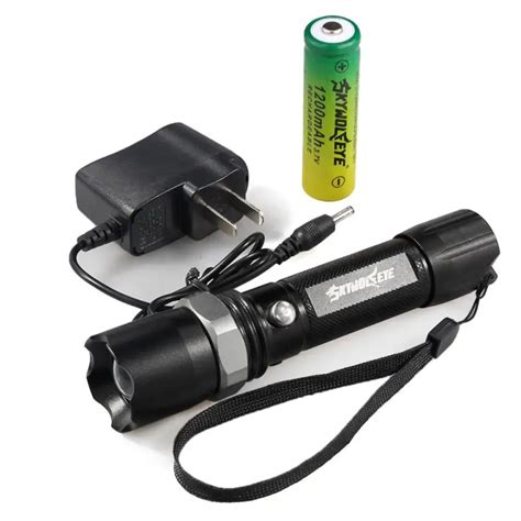 Tactical Police SWAT Heavy Duty 3W LED Rechargeable Flashlight +18650+Charger Outdoor Sport ...