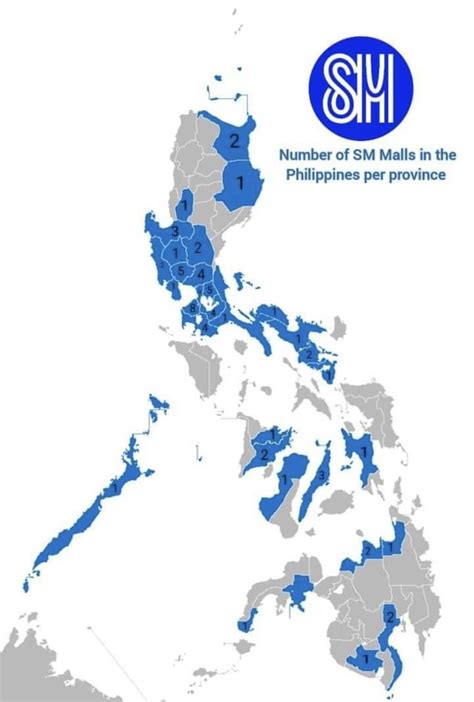 Map of SM Malls in the country : r/Philippines