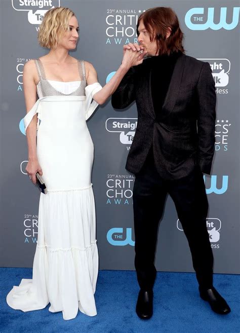 Diane Kruger and Norman Reedus Share Their First Red Carpet Kiss at Critics' Choice