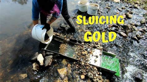 Sluicing Gold In A Creek After High Water - YouTube