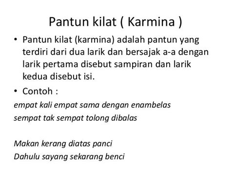 Karmina Merupakan Pantun – DIKBUD