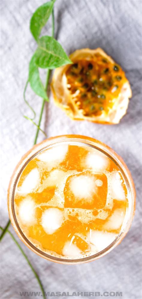 Iced Passion Fruit Green Tea Recipe | MasalaHerb.com