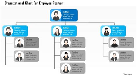 Organizational Chart For Employee Position Flat Powerpoint Design | PowerPoint Templates Designs ...