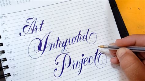 How to Write Art Integrated Project in Beautiful Calligraphy writing ...