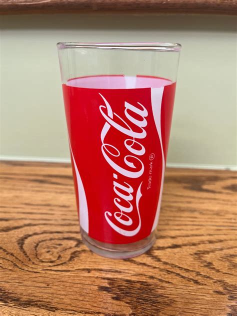 Coca Cola Glass Vintage Retro Coke Glass 5.25 Tall - Etsy