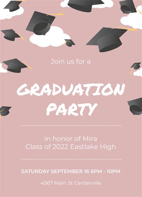 High School Graduation Party Invitation Wording