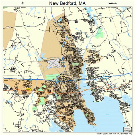 New Bedford Massachusetts Street Map 2545000