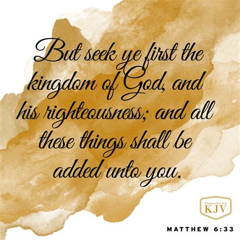 KJV Verse of the Day: Matthew 6:33