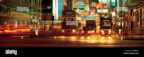 Nathan Road at night, Hong Kong Stock Photo - Alamy