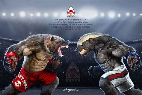 Wolverine vs. Honey Badger Print | Ground Shark Prints