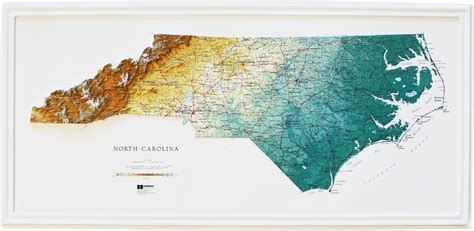 Buy North Carolina Relief Map | Flagline