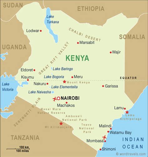 Kenya Map, Kenya Travel Maps from Word Travels