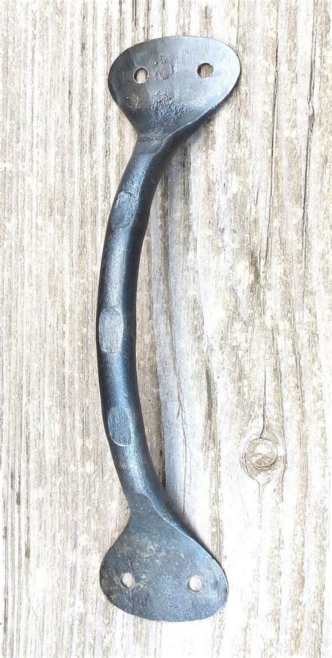 WROUGHT IRON Pull Handle Hand forged 6 / by TribesIronHardware | Blacksmithing, Forging metal ...