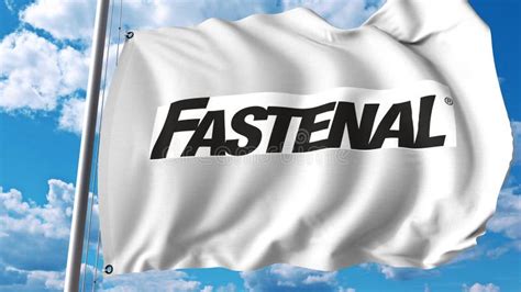 Waving Flag with Fastenal Logo. Editoial 3D Rendering Editorial Stock ...