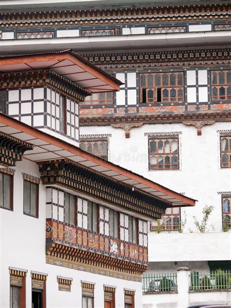 Traditional Architecture Of Bhutanese Houses Stock Image - Image: 19229953