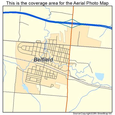 Aerial Photography Map of Belfield, ND North Dakota