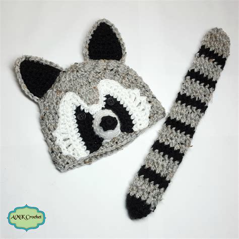 Crochet Newborn Raccoon Photo Prop Pattern | AMK Crochet