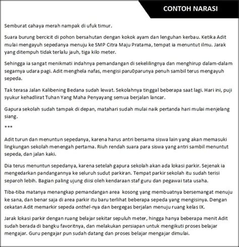 12 Contoh Teks Narasi Dilengkapi Ciri Struktur Jenisnya - IMAGESEE