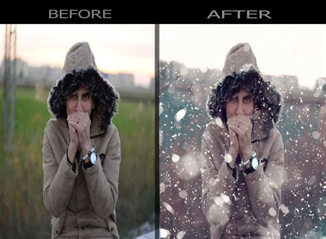 snow effect on Behance