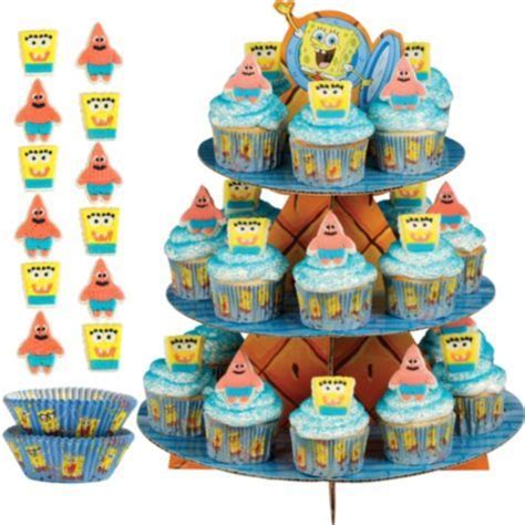 SpongeBob Cupcake Kit for 24- Party City | Spongebob party, Spongebob ...