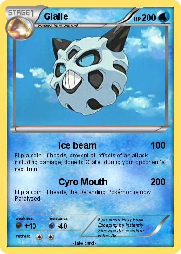 Pokémon Glalie 54 54 - ice beam - My Pokemon Card