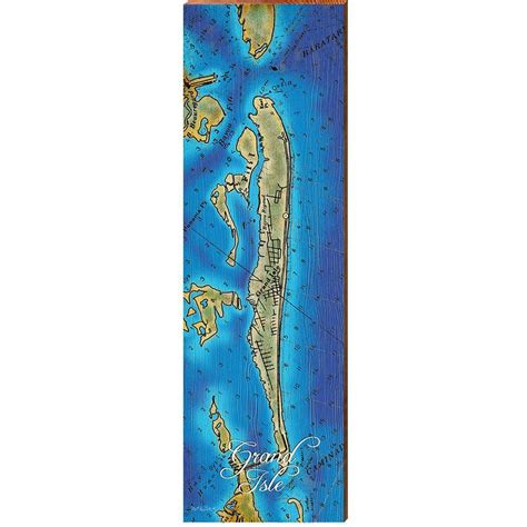 Grand Isle, Louisiana Topographical Styled Map Vertical Wall Art – Mill ...