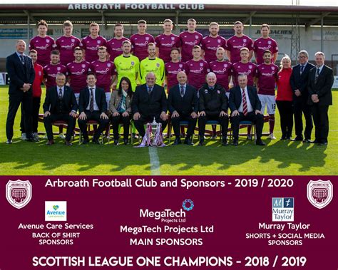 Arbroath FC Kit Sponsors - Arbroath FC