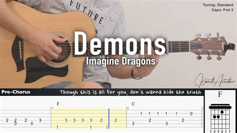 Demons - Imagine Dragons | Fingerstyle Guitar | TAB + Chords + Lyrics - YouTube