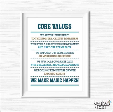 Teamwork Quotes for Office Core Values Quote Inspirational - Etsy | Value quotes, Motivational ...