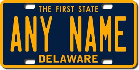 Personalized Delaware License Plate for Bicycles, Kid's Bikes, Carts ...